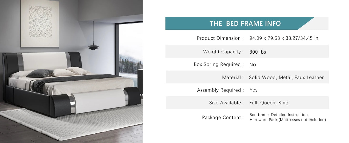 Bed with Headboard