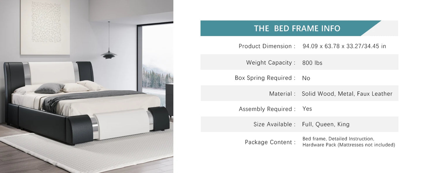 Bed with Headboard