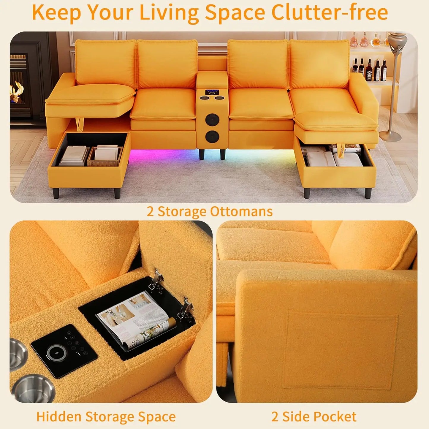 Sectional Sofa with Smart Technology