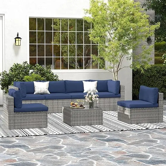 7 Piece Outdoor Patio Furniture Set