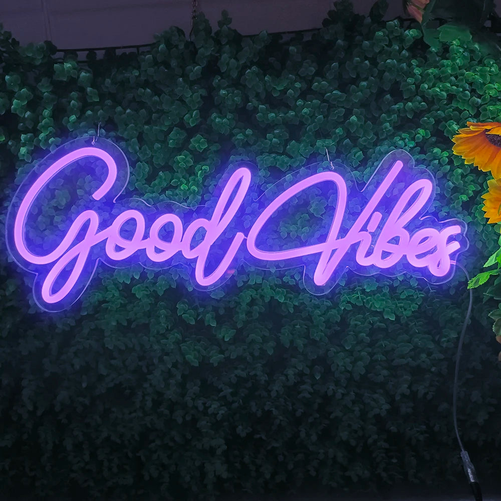 Neon Light Sign Good Vibes Only