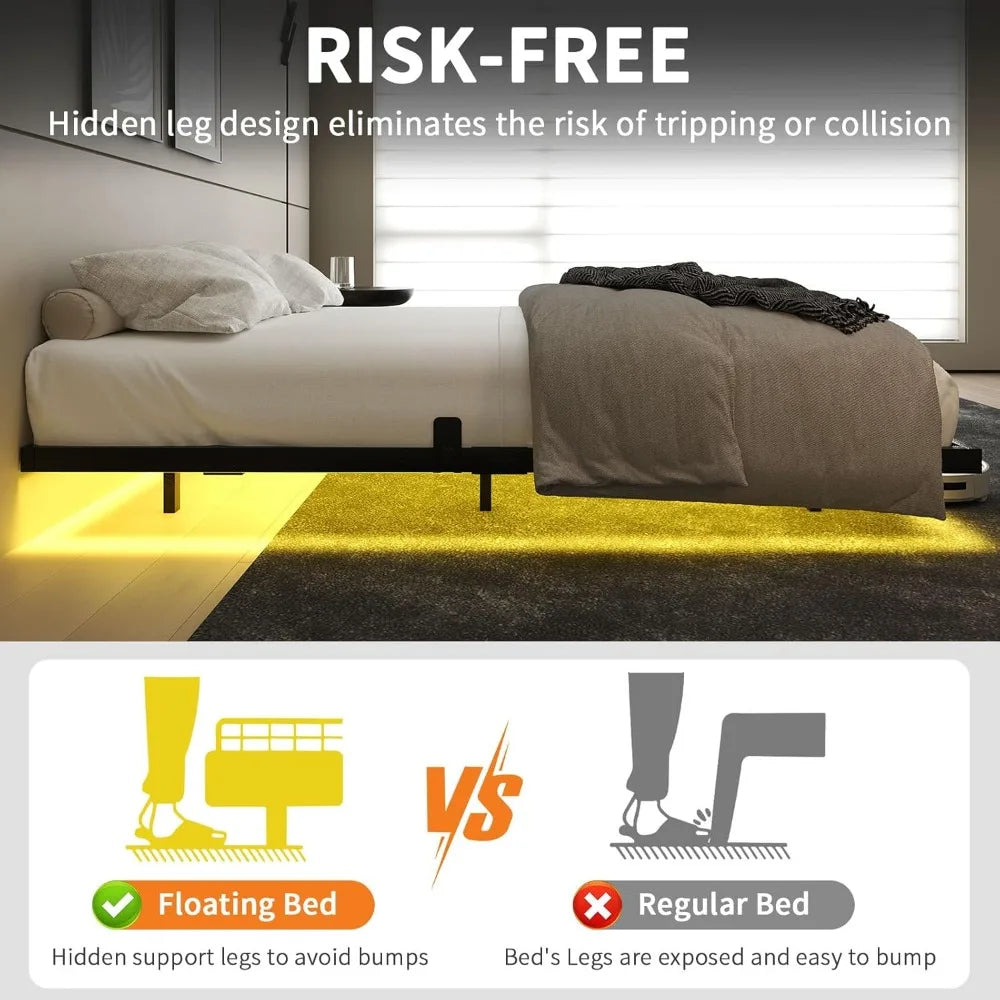 Bed Frame with Smart LED Lights