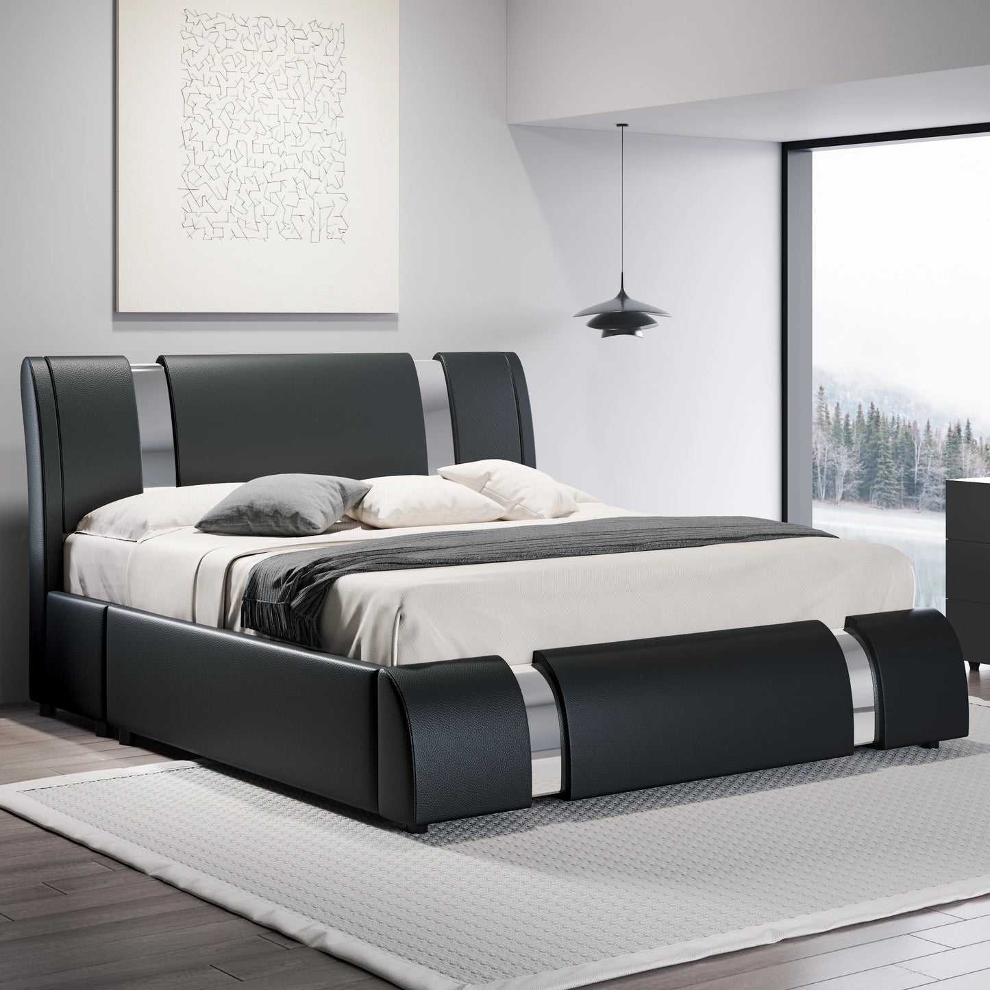 Bed with Headboard