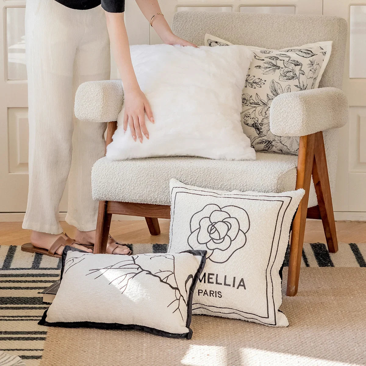 Luxury French Floral Cushion Pillow Cases