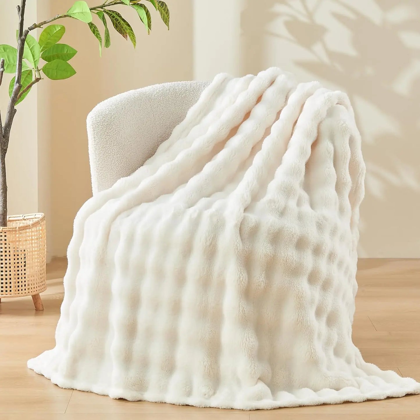 Faux Fur Fluff Blanket