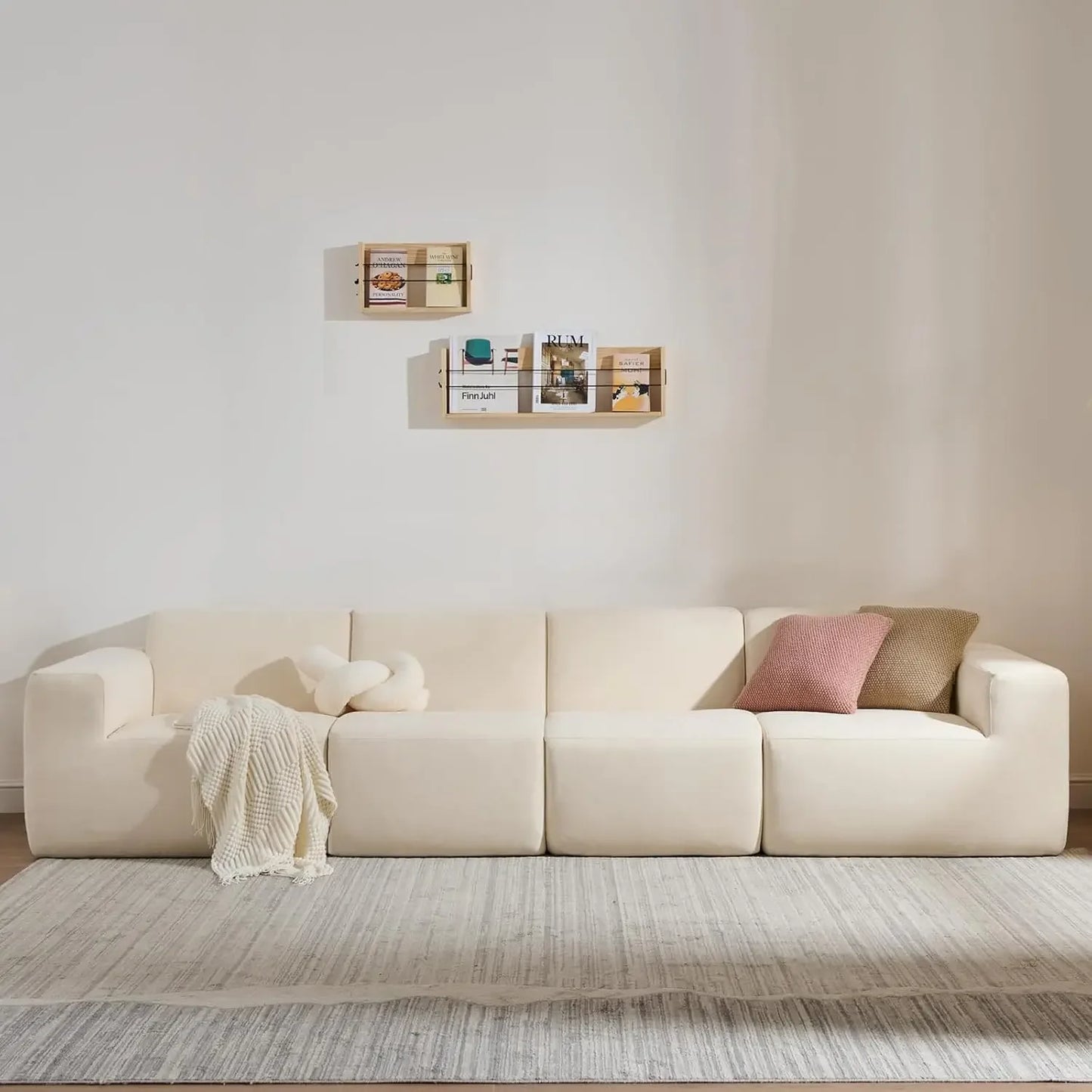 Modular Sectional Sofa,101" Grey Polyester 3-Seater , Deep Seat & Wide Armrest, Perfect for Living Room & Apartment