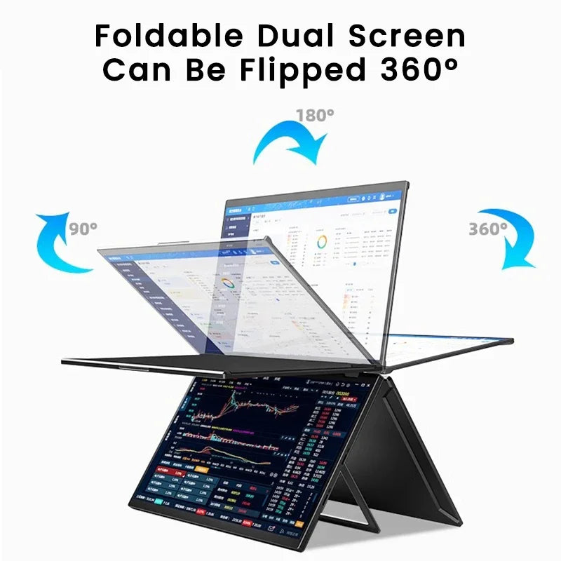 Dual Touch Screen Portable Monitor with stand