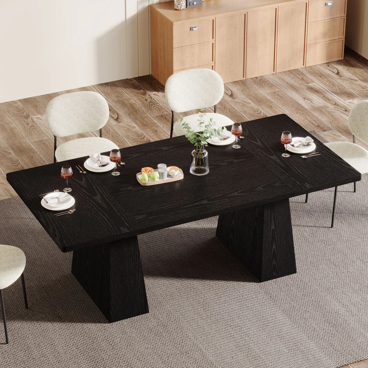 Modern Black Dining Table