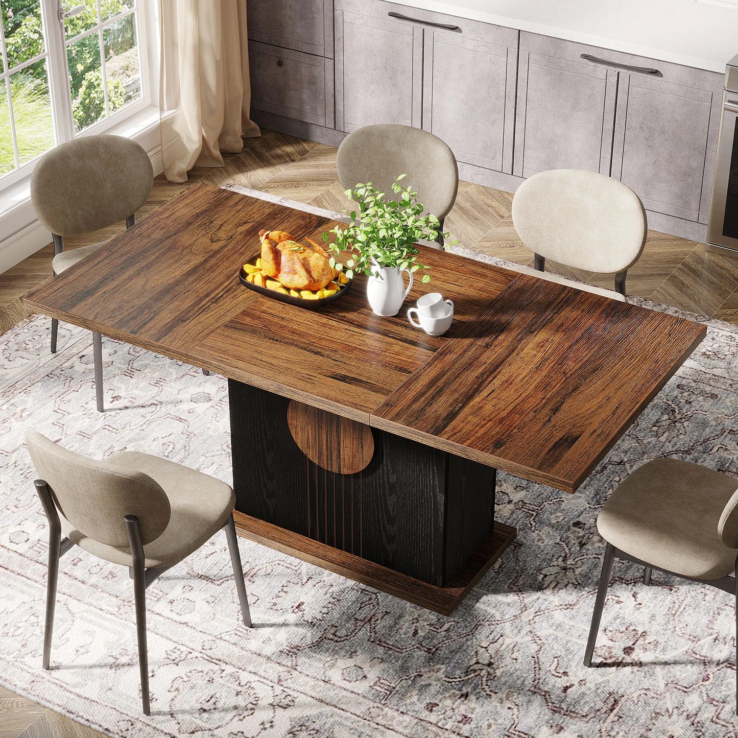 Rectangular Farmhouse Dining Table