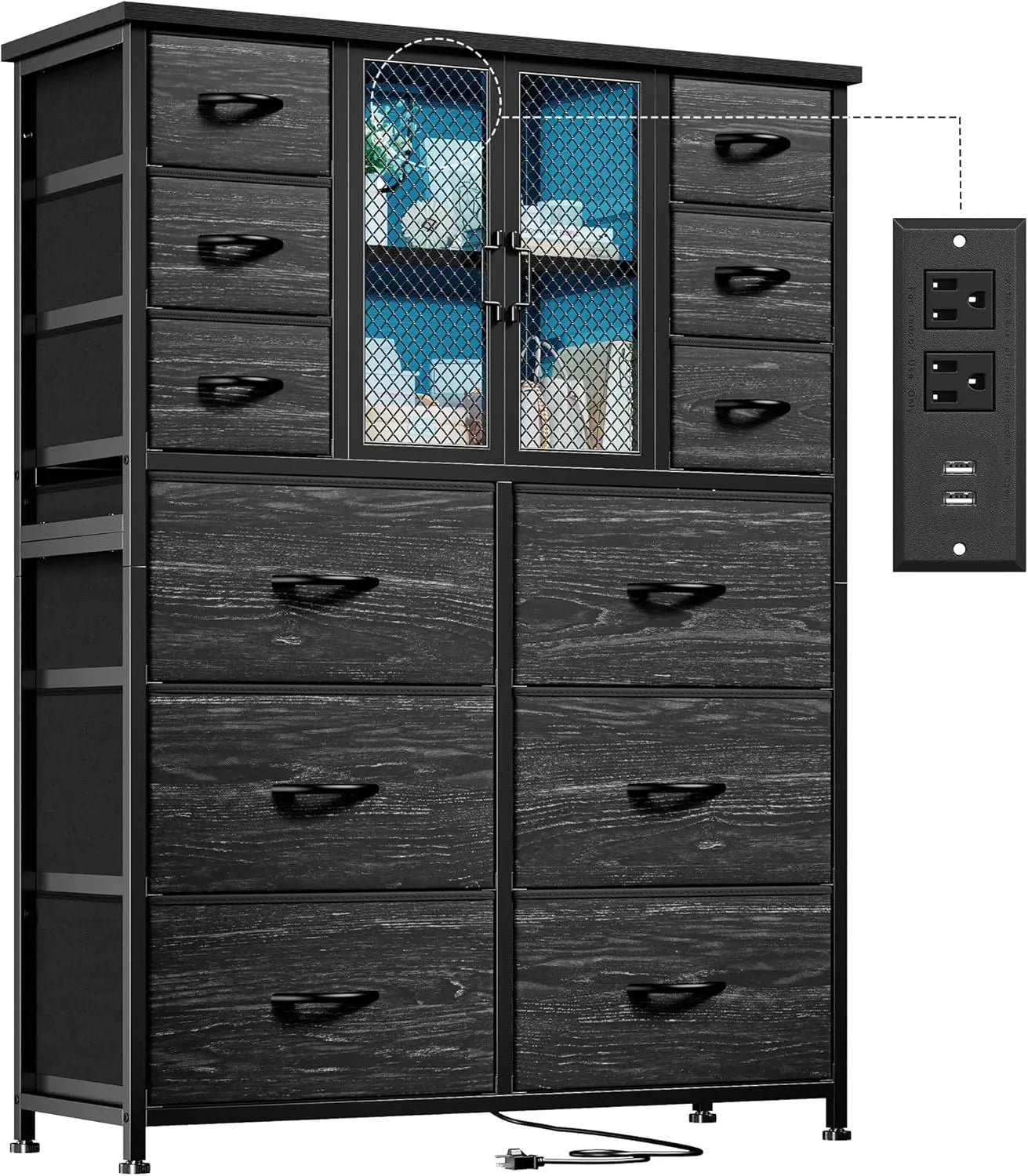 Tall Dresser with Charging Station