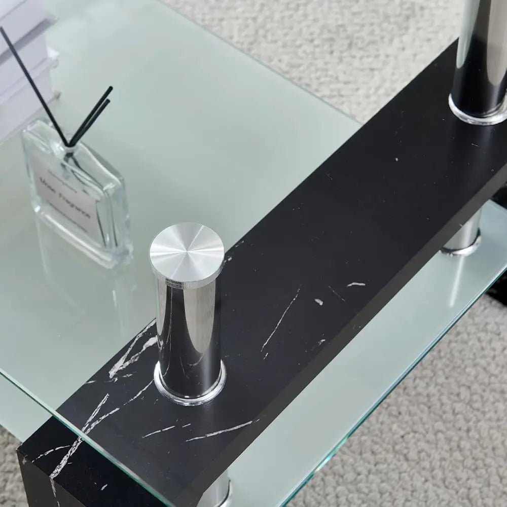 Modern Coffee Table with Wooden Legs