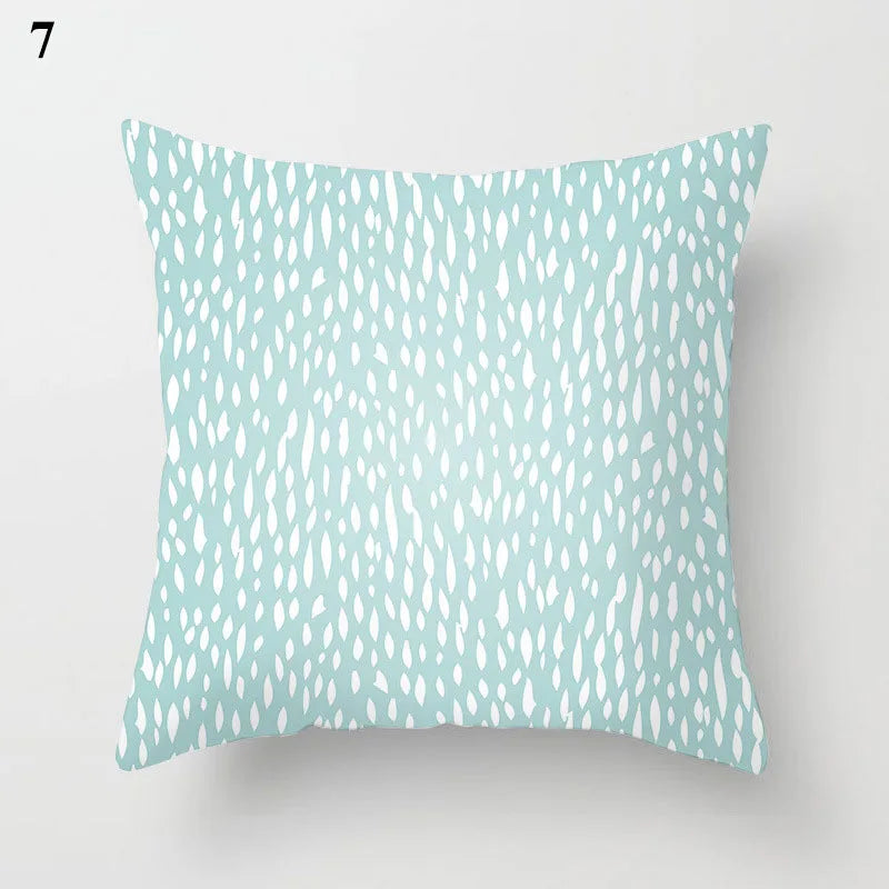 Designer Teal Green Pillow Sham with Chic Print Accent