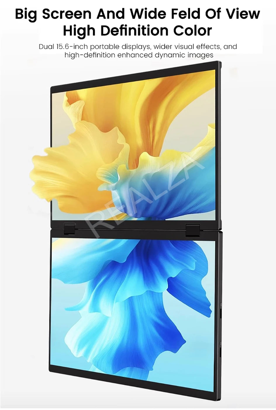 Dual Touch Screen Portable Monitor with stand