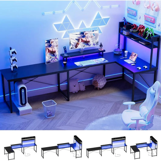 Computer or Gaming Desk with Hutch