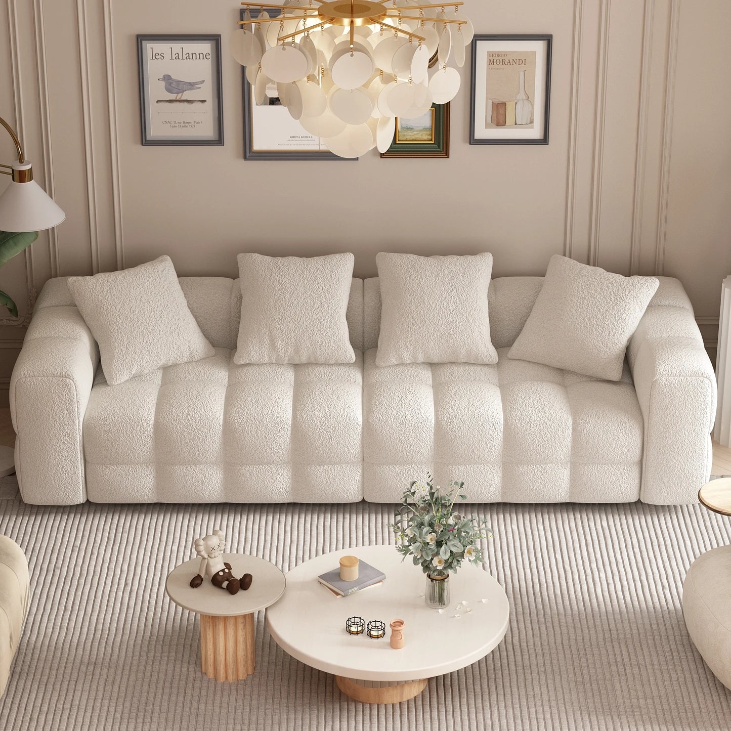 Elegant Minimalist Velvet Sofa
