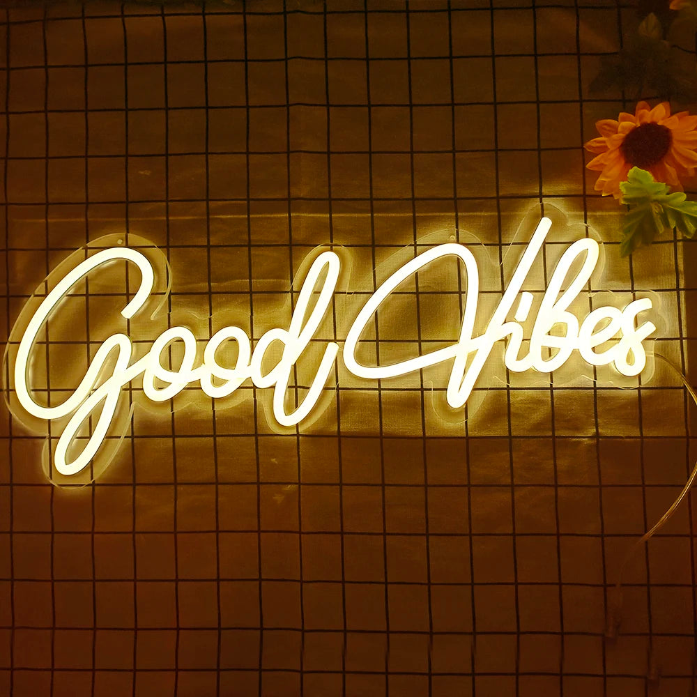 Neon Light Sign Good Vibes Only
