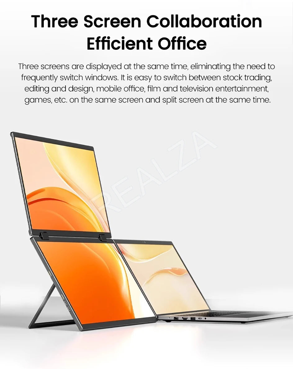 Dual Touch Screen Portable Monitor with stand