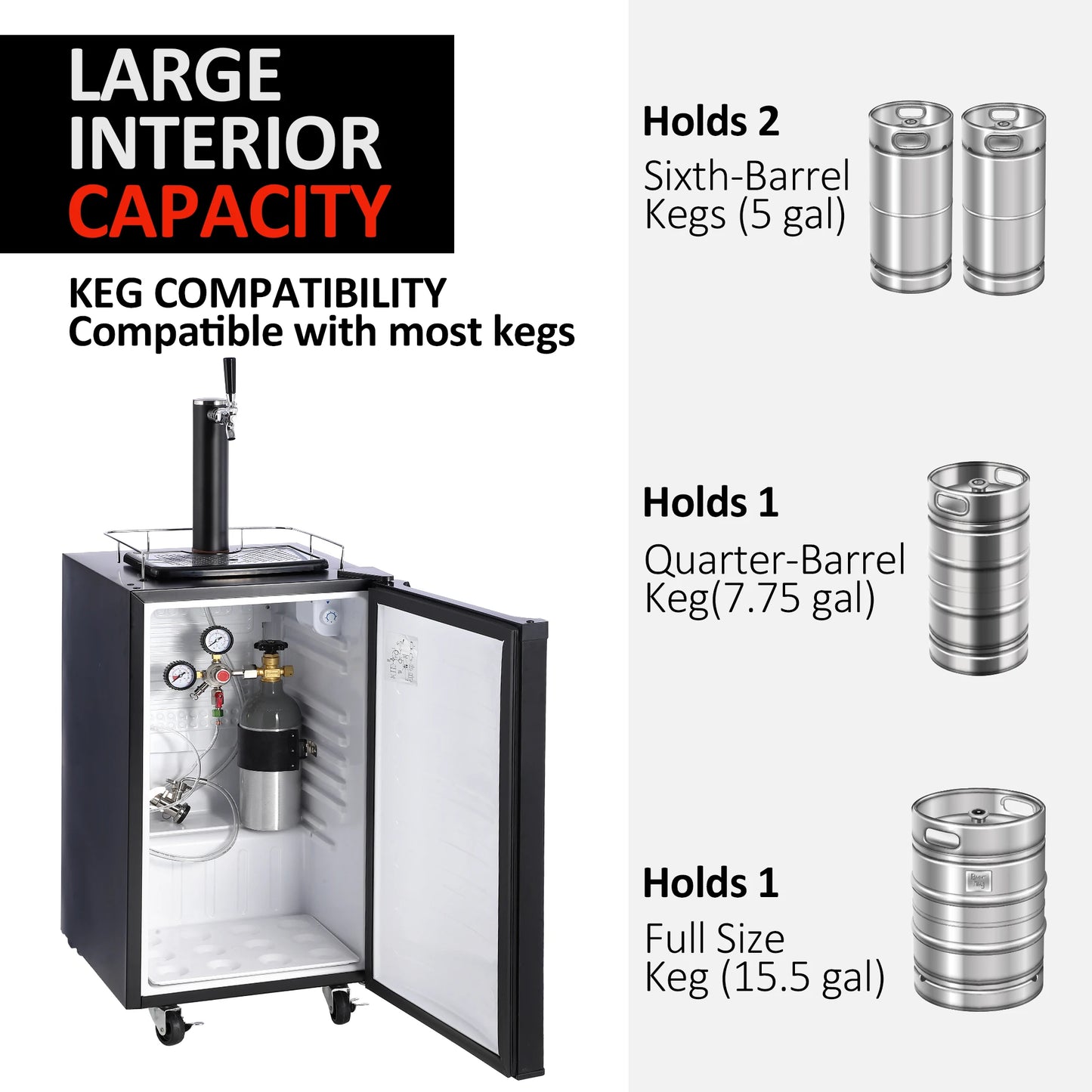 Full size Kegerator and Keg Beer Cooler