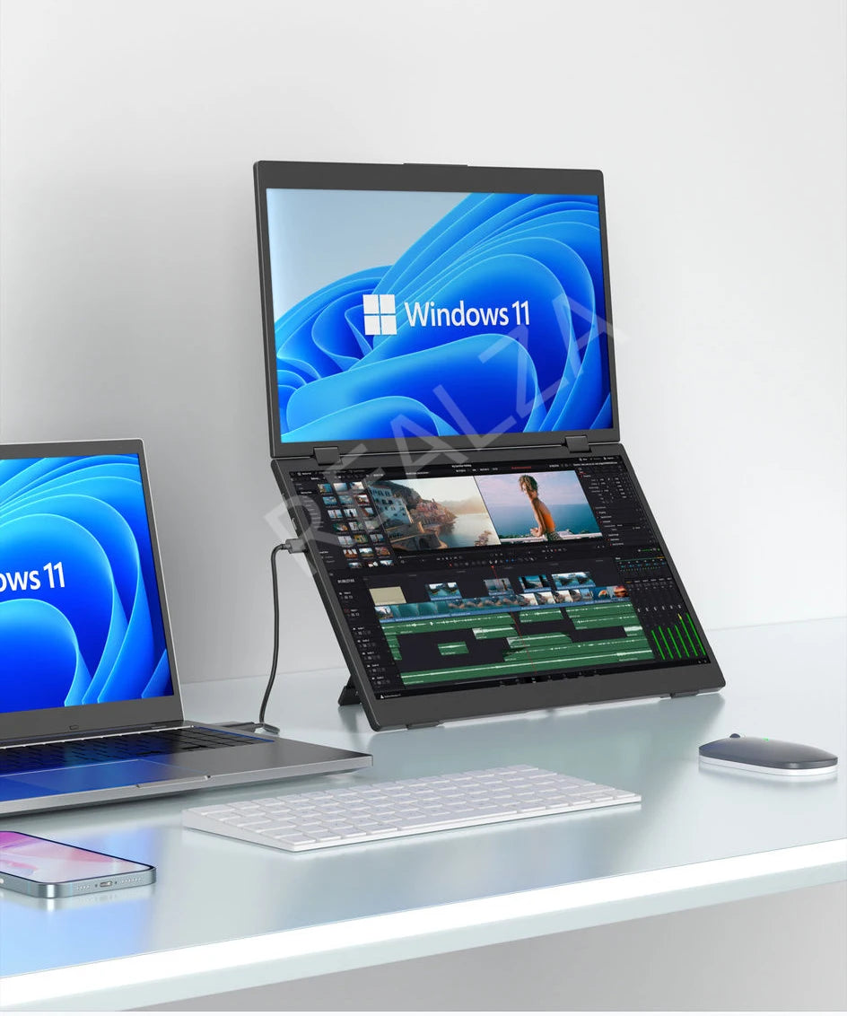 Dual Touch Screen Portable Monitor with stand
