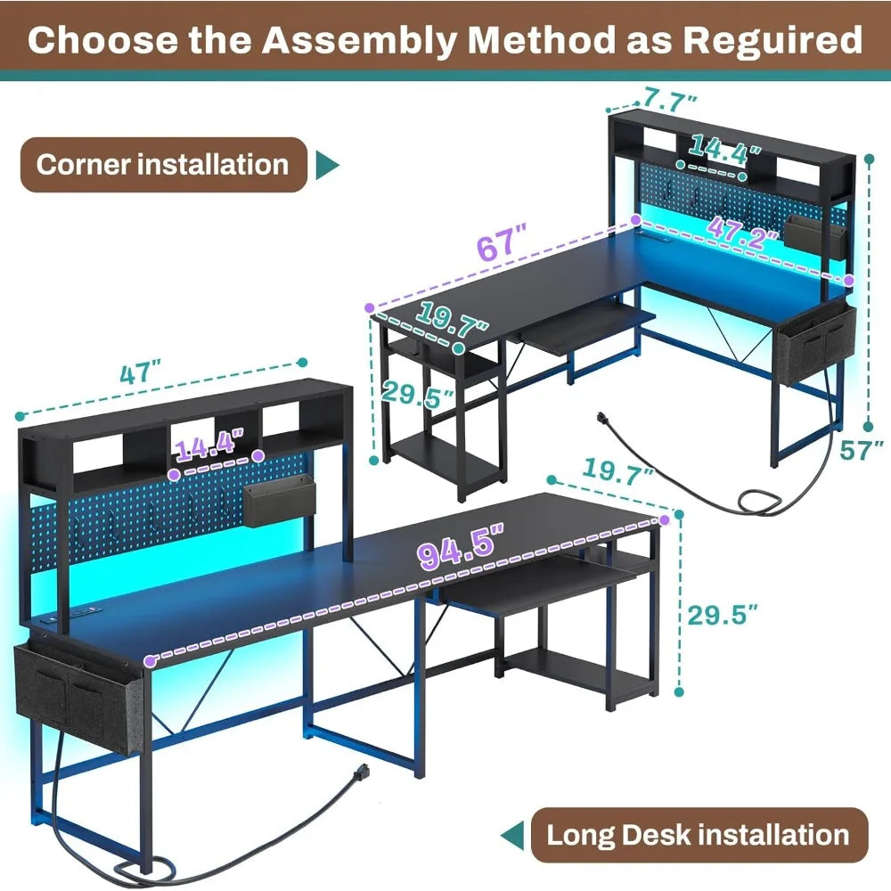 Reversible Office or Gaming Desk