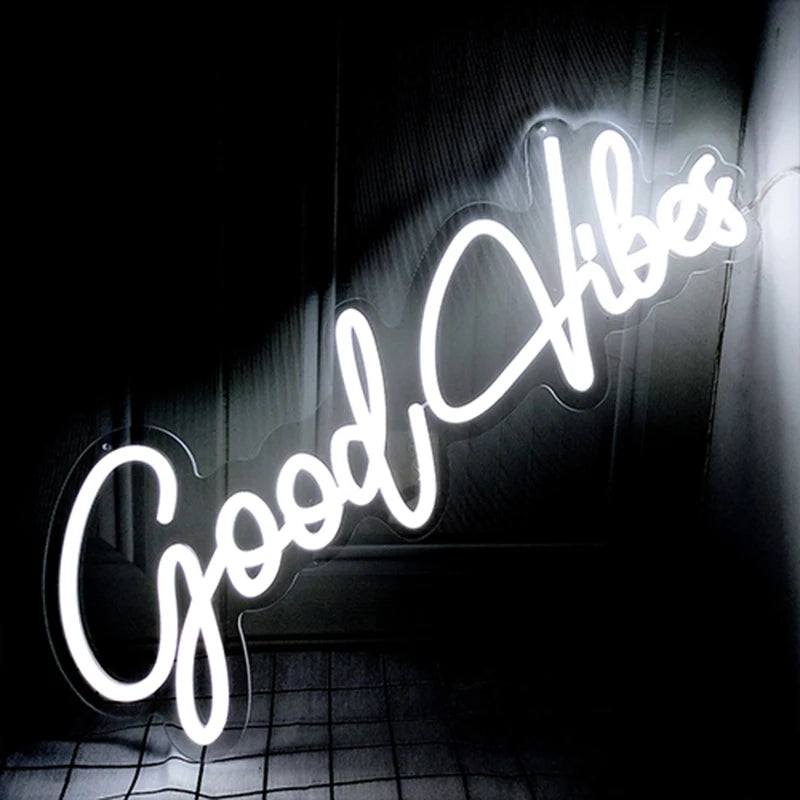 Neon Light Sign Good Vibes Only