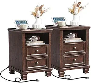 Farmhouse Nightstand Set of 2