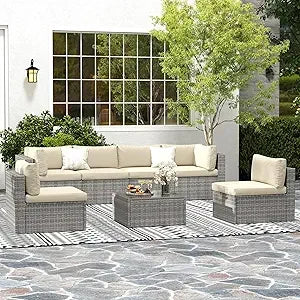 7 Piece Outdoor Patio Furniture Set