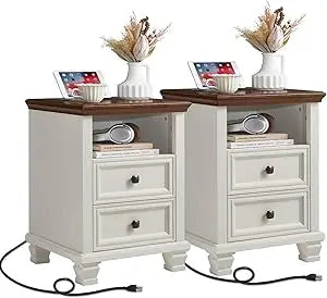 Farmhouse Nightstand Set of 2
