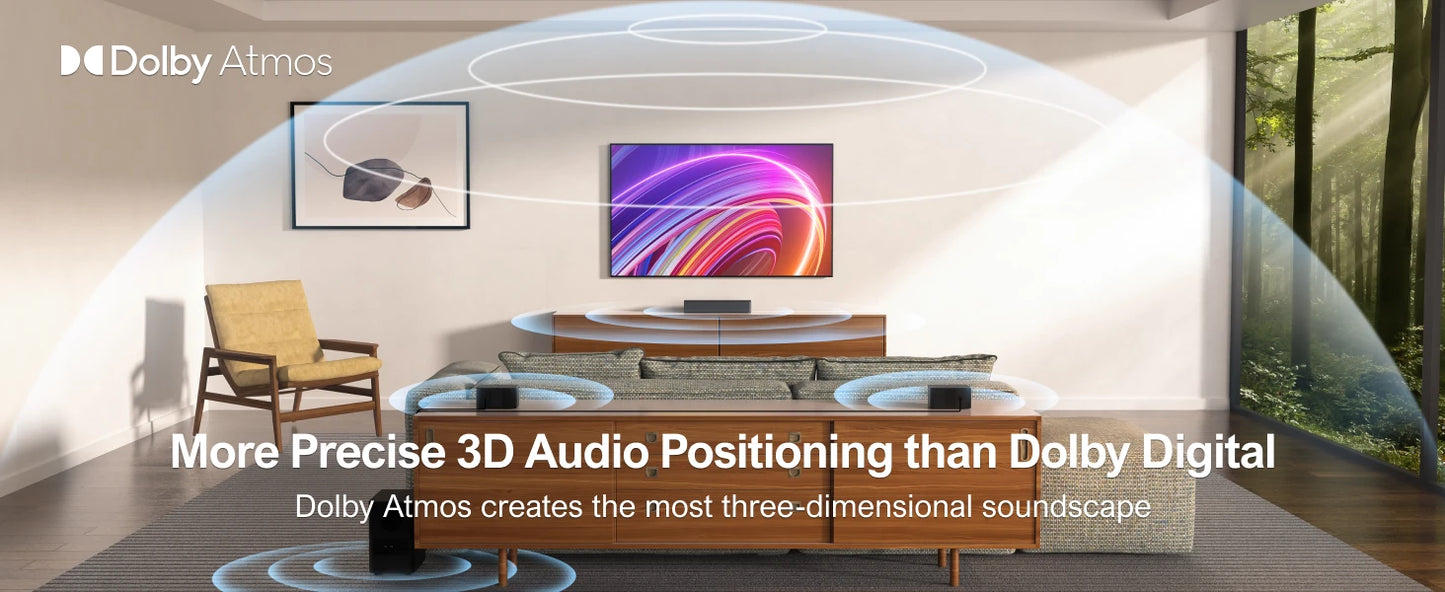 3D Surround sound with Dolby Atmos