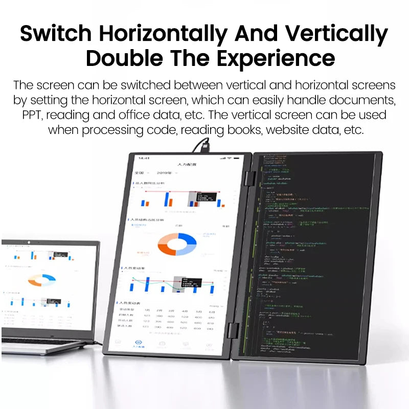 Dual Touch Screen Portable Monitor with stand