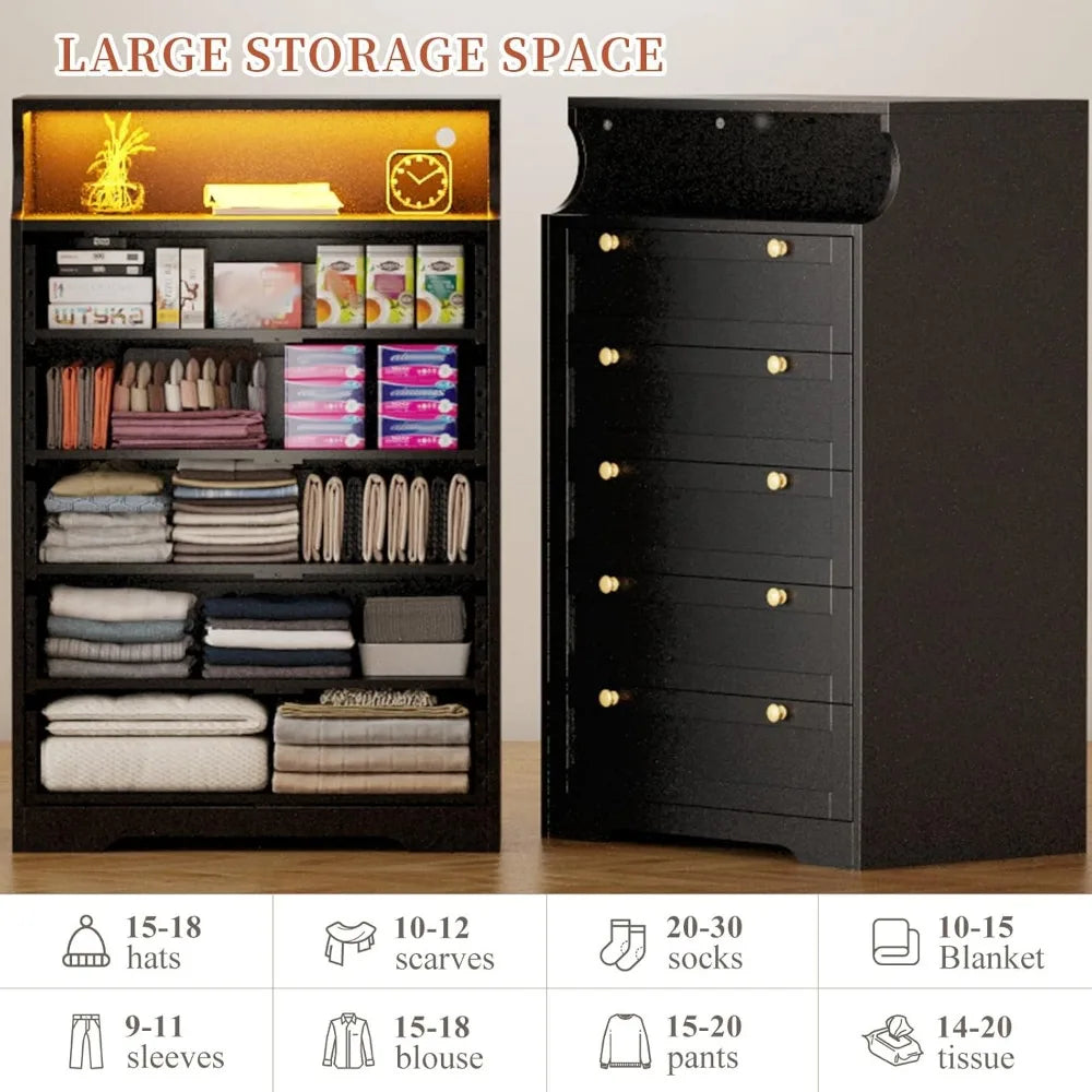 Tall Dresser with LEDs