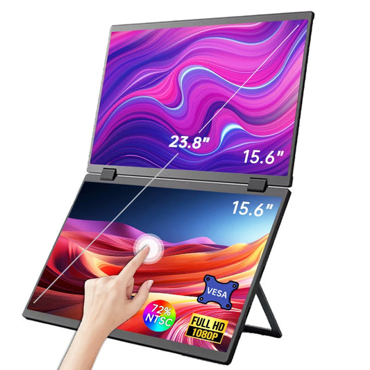Dual Touch Screen Portable Monitor with stand