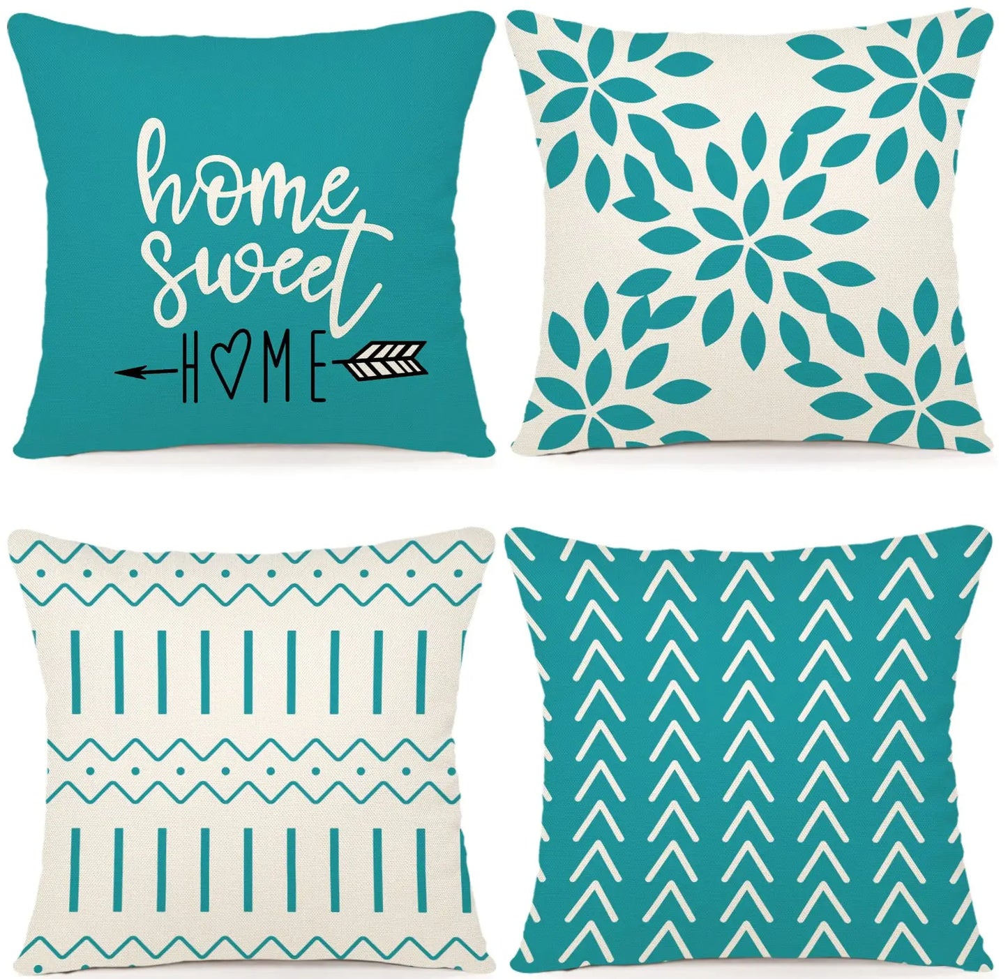 Set of 4 Decorative Pillow Covers
