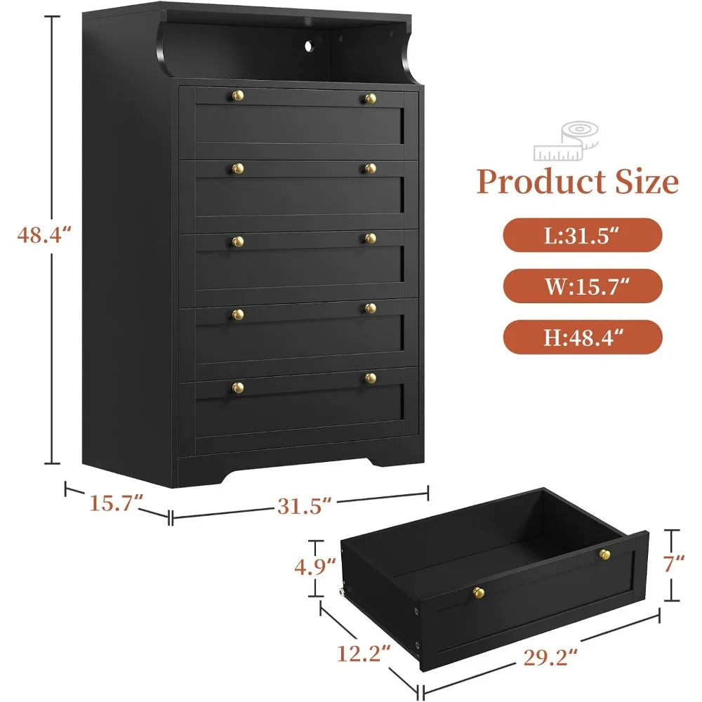 Tall Dresser with LEDs