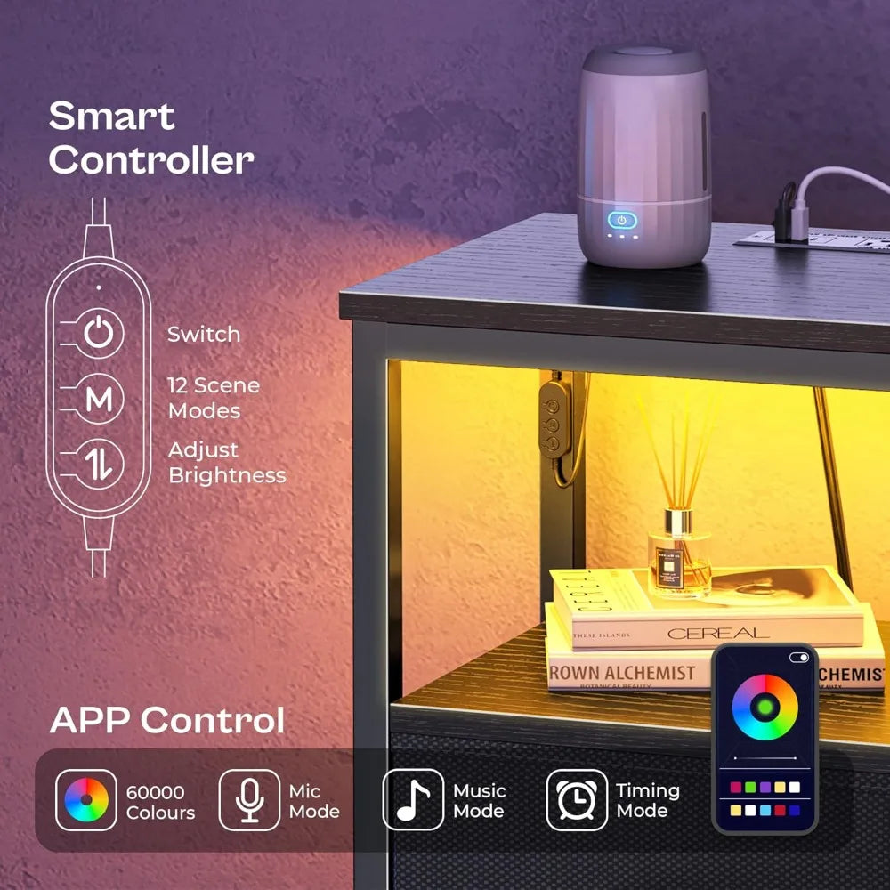Night Stand with LED Lights