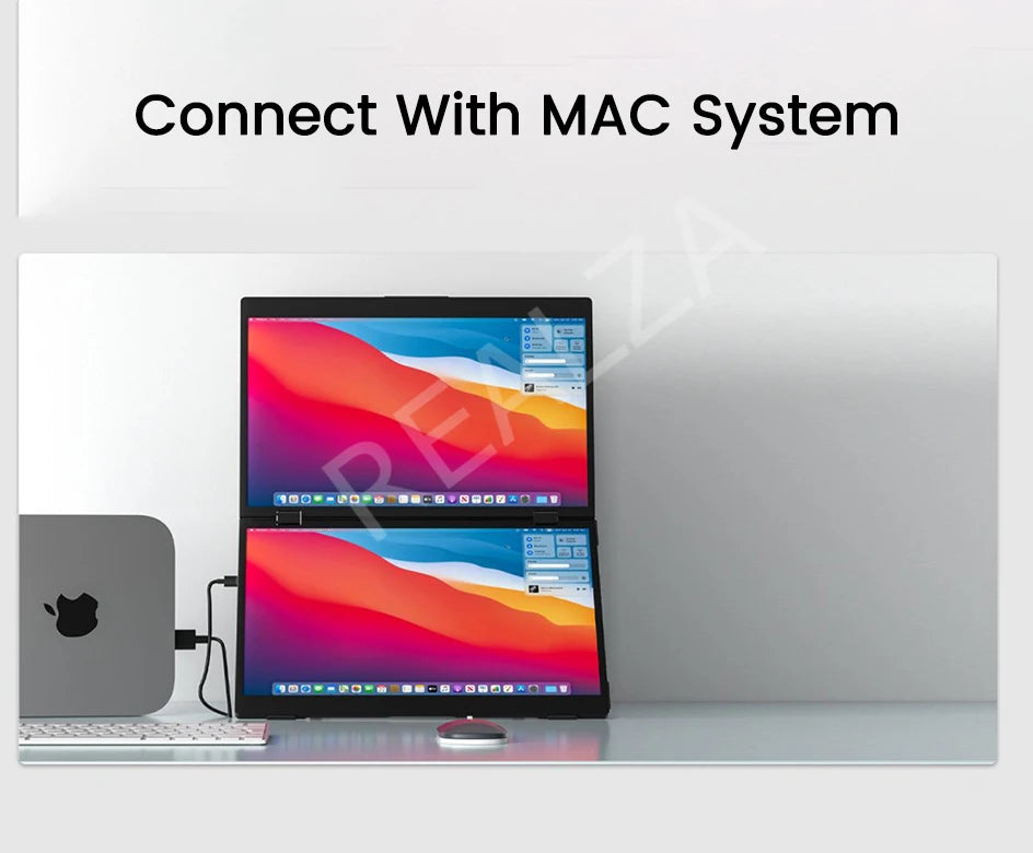 Dual Touch Screen Portable Monitor with stand