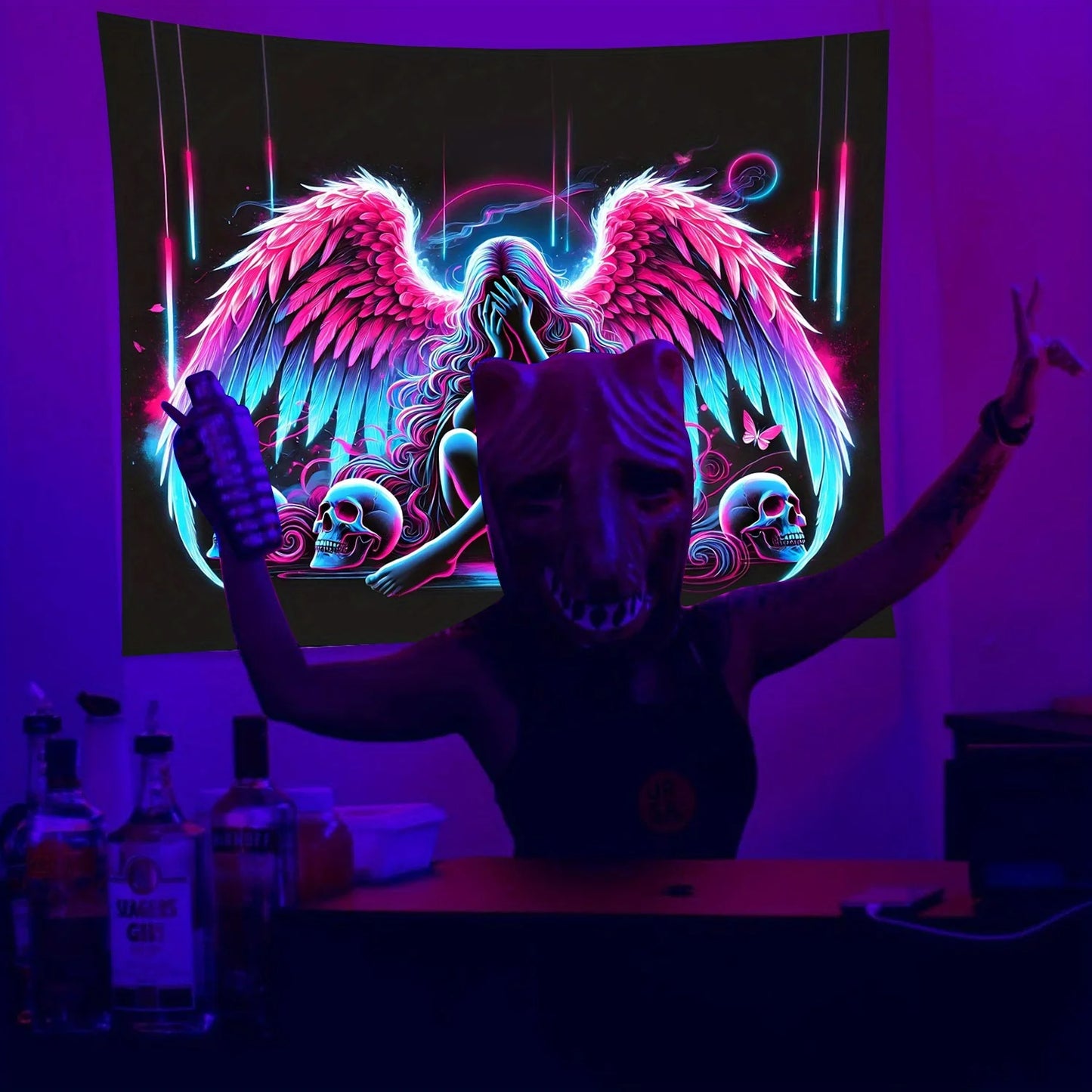 Fantasy Neon Tapestry