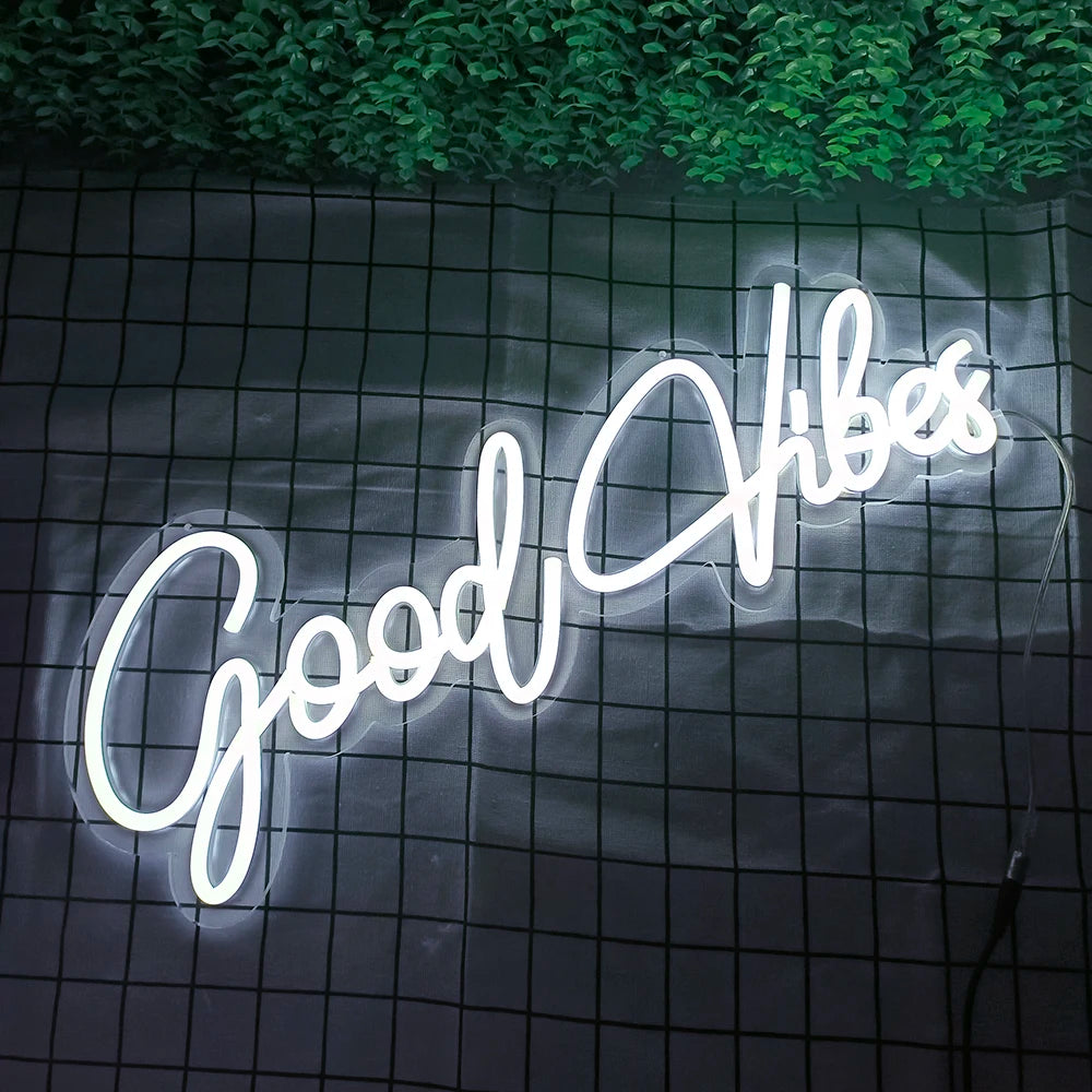 Neon Light Sign Good Vibes Only