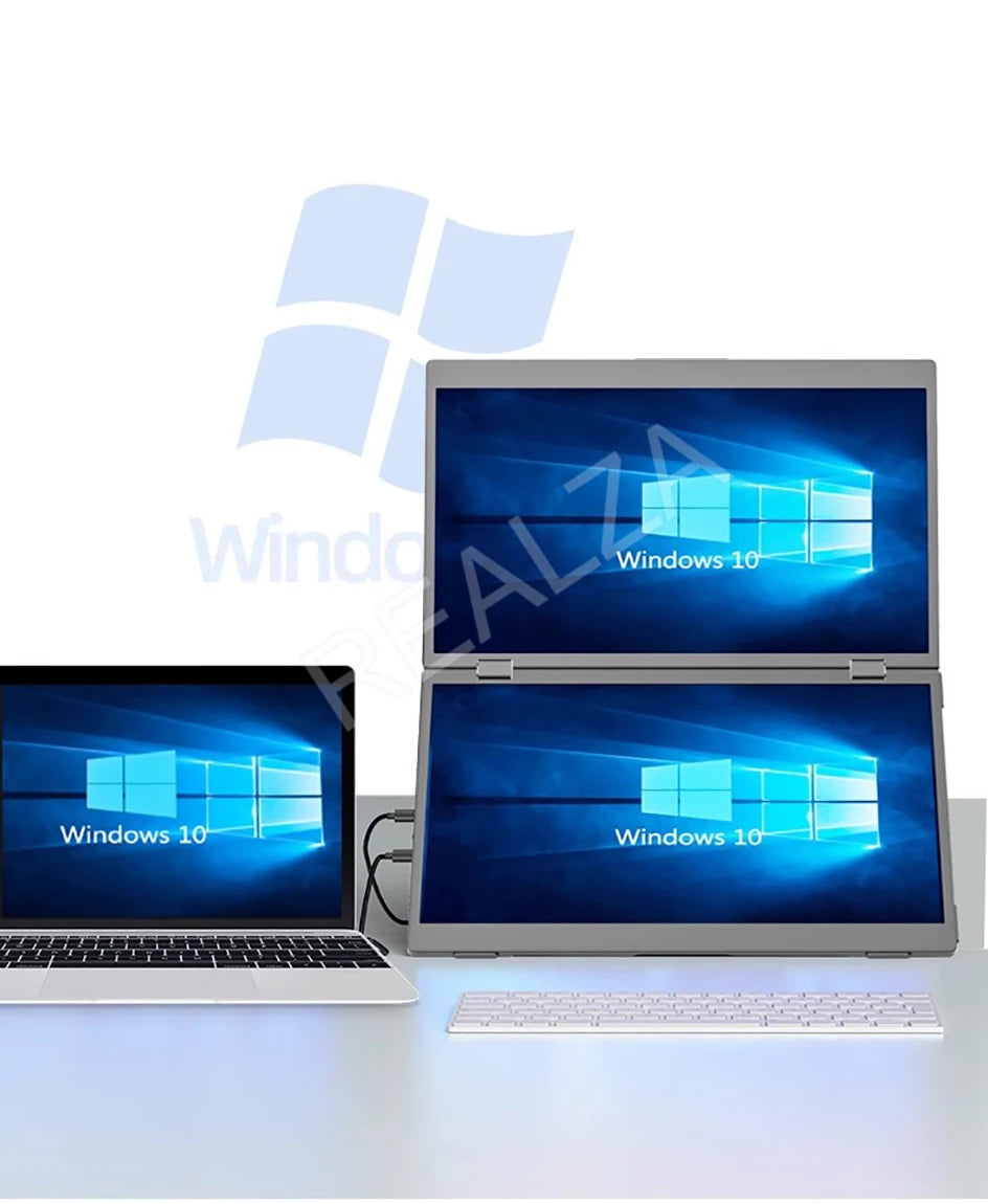 Dual Touch Screen Portable Monitor with stand
