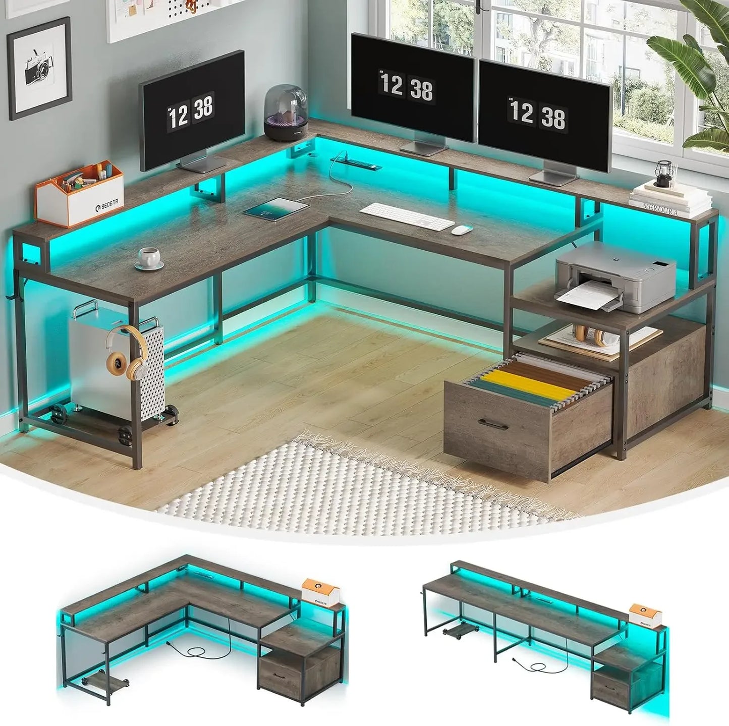 L Shaped Office or Gaming Desk