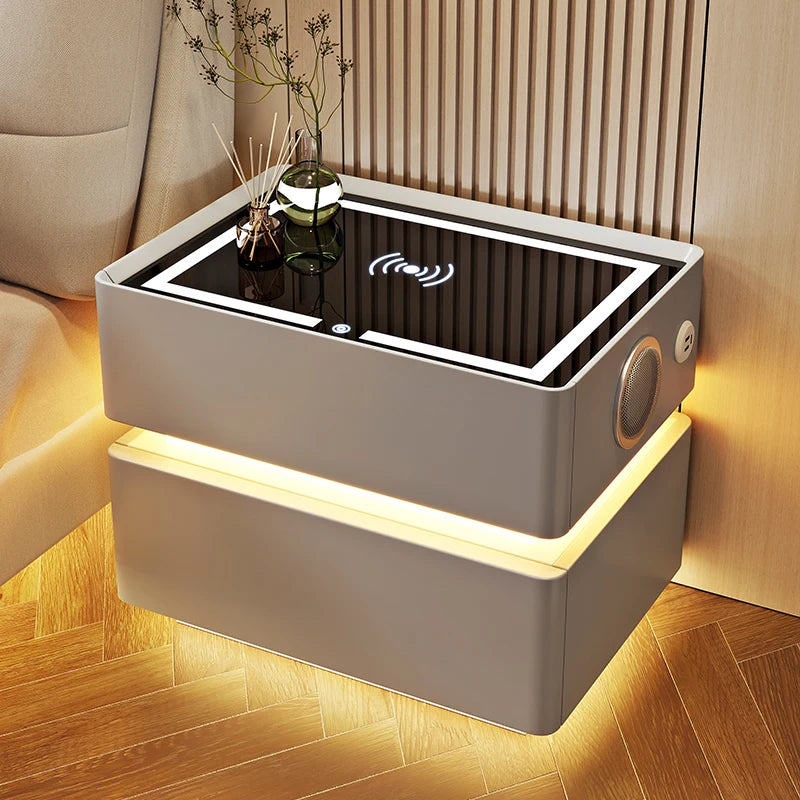 Bedside Table with Intelligent Sensor Light