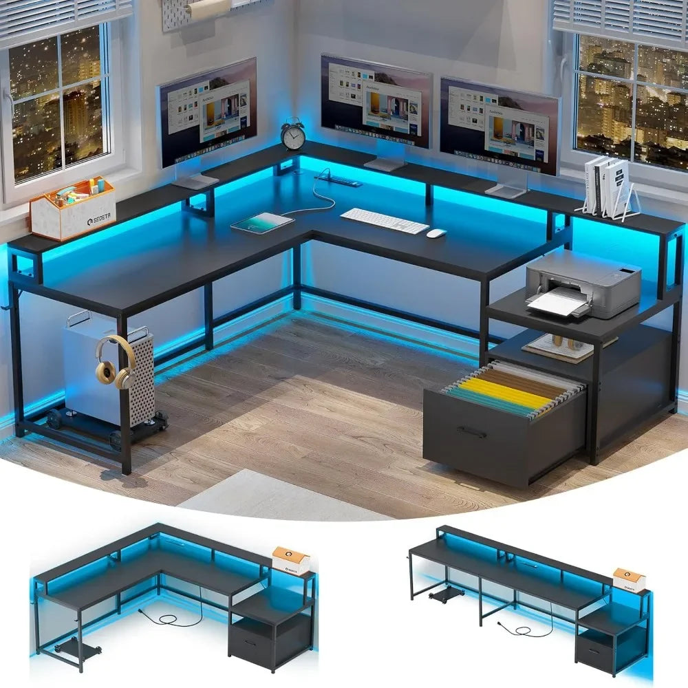 L Shaped Office or Gaming Desk