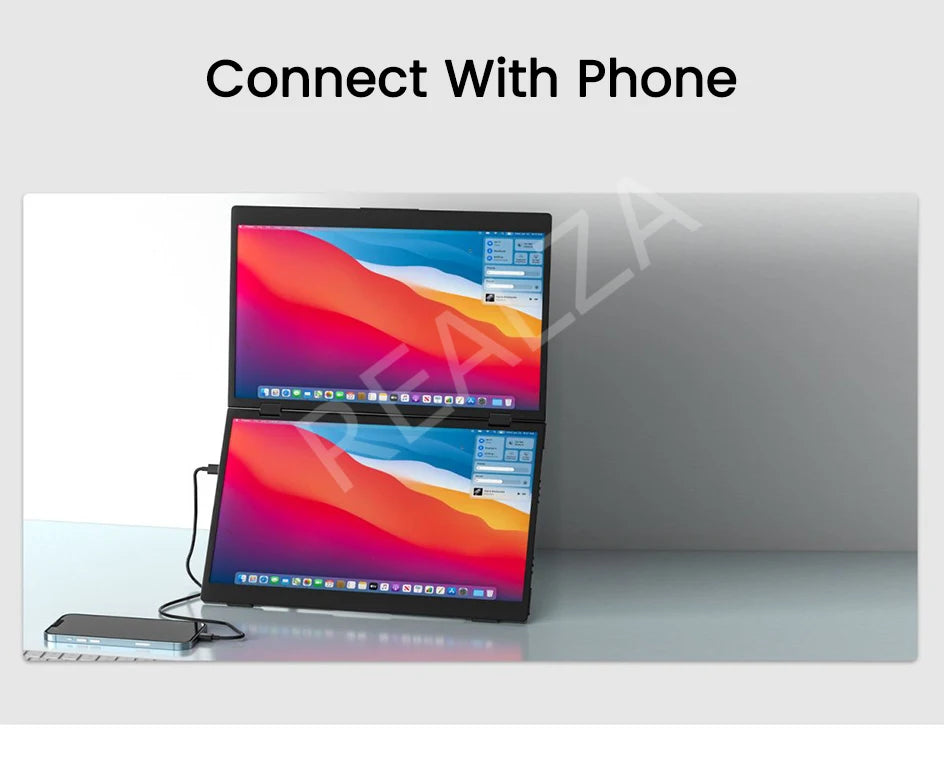Dual Touch Screen Portable Monitor with stand