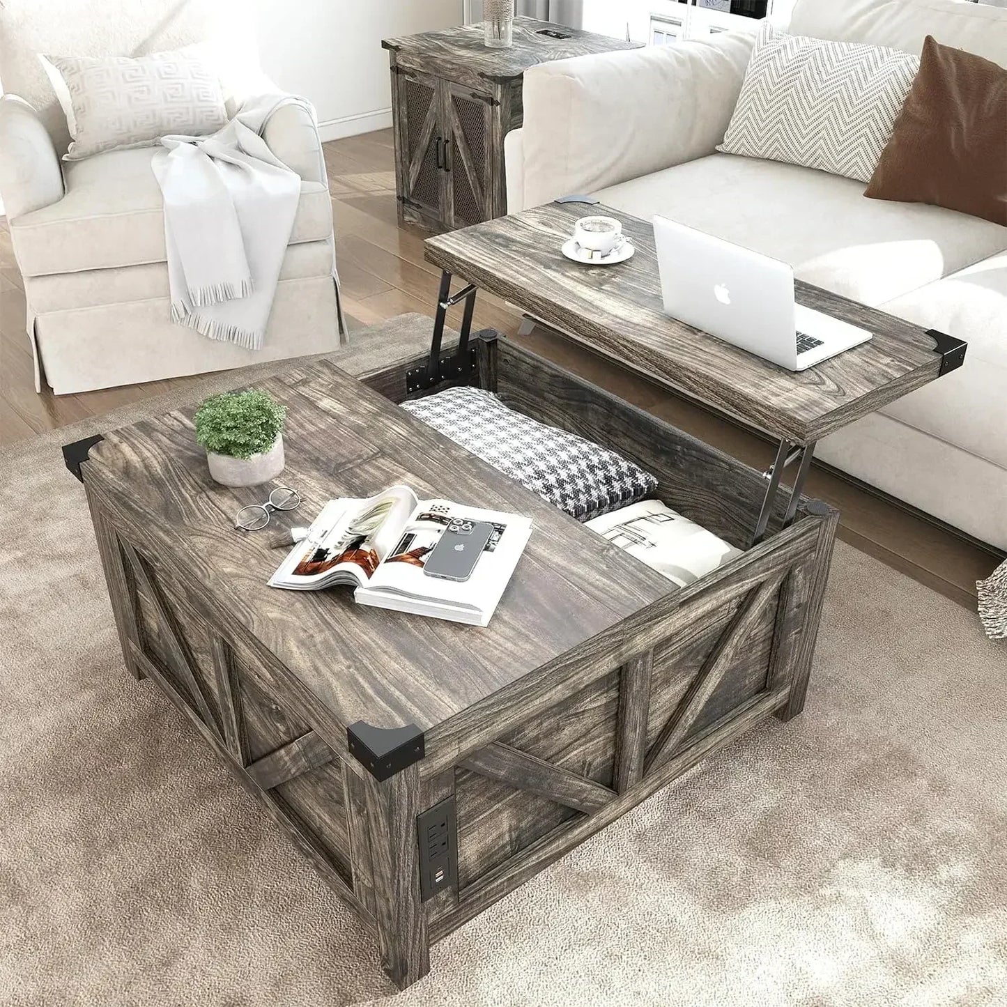 Farmhouse Lift Top Coffee Table