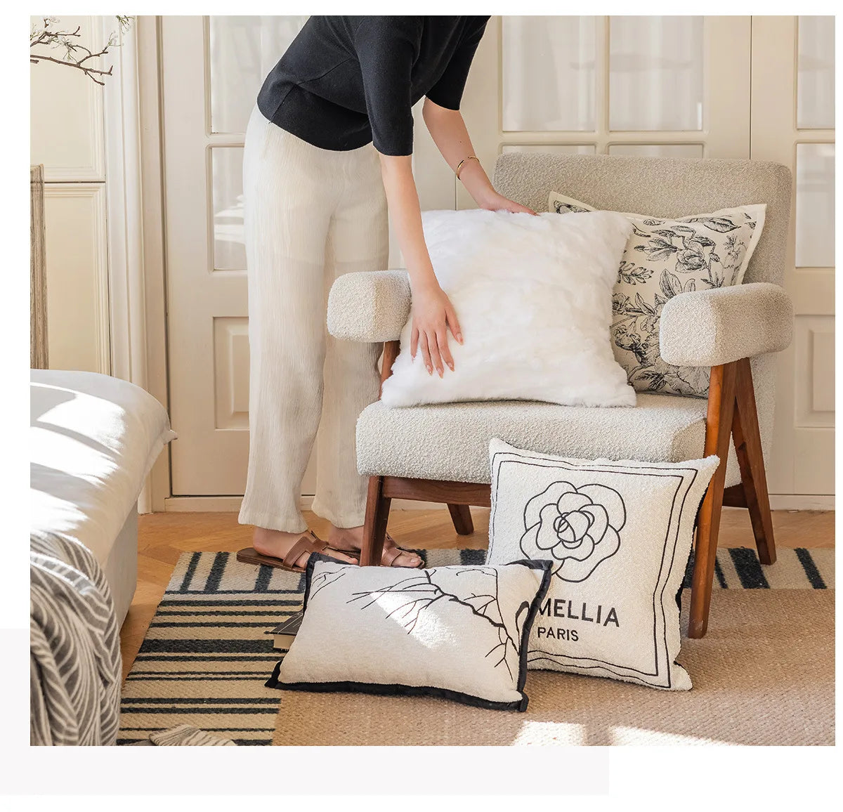 Luxury French Floral Cushion Pillow Cases