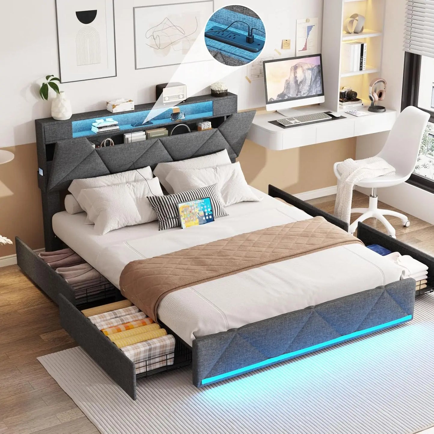 Bed Frame w/ Headboard