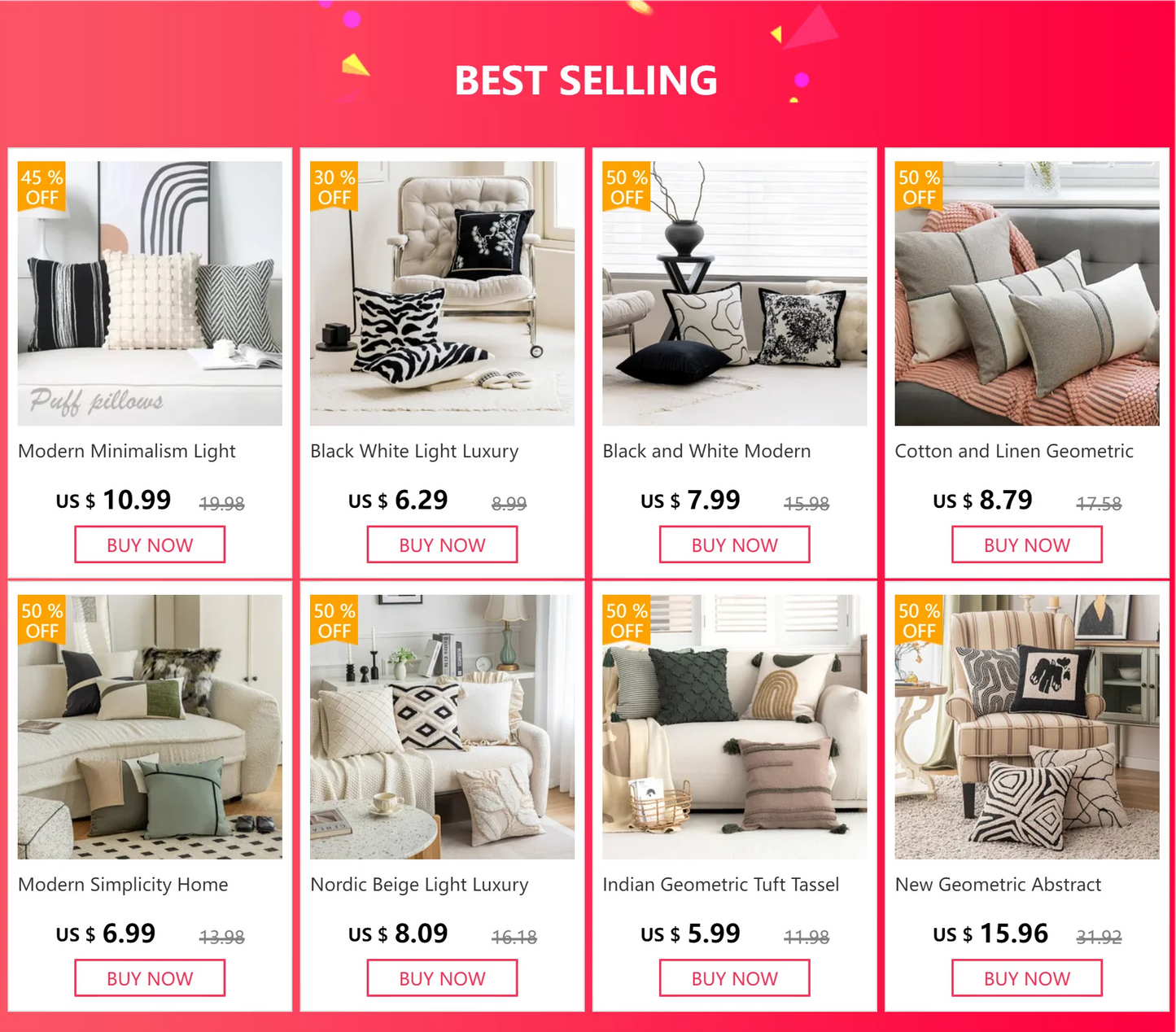Luxury Decorative Pillow Cases