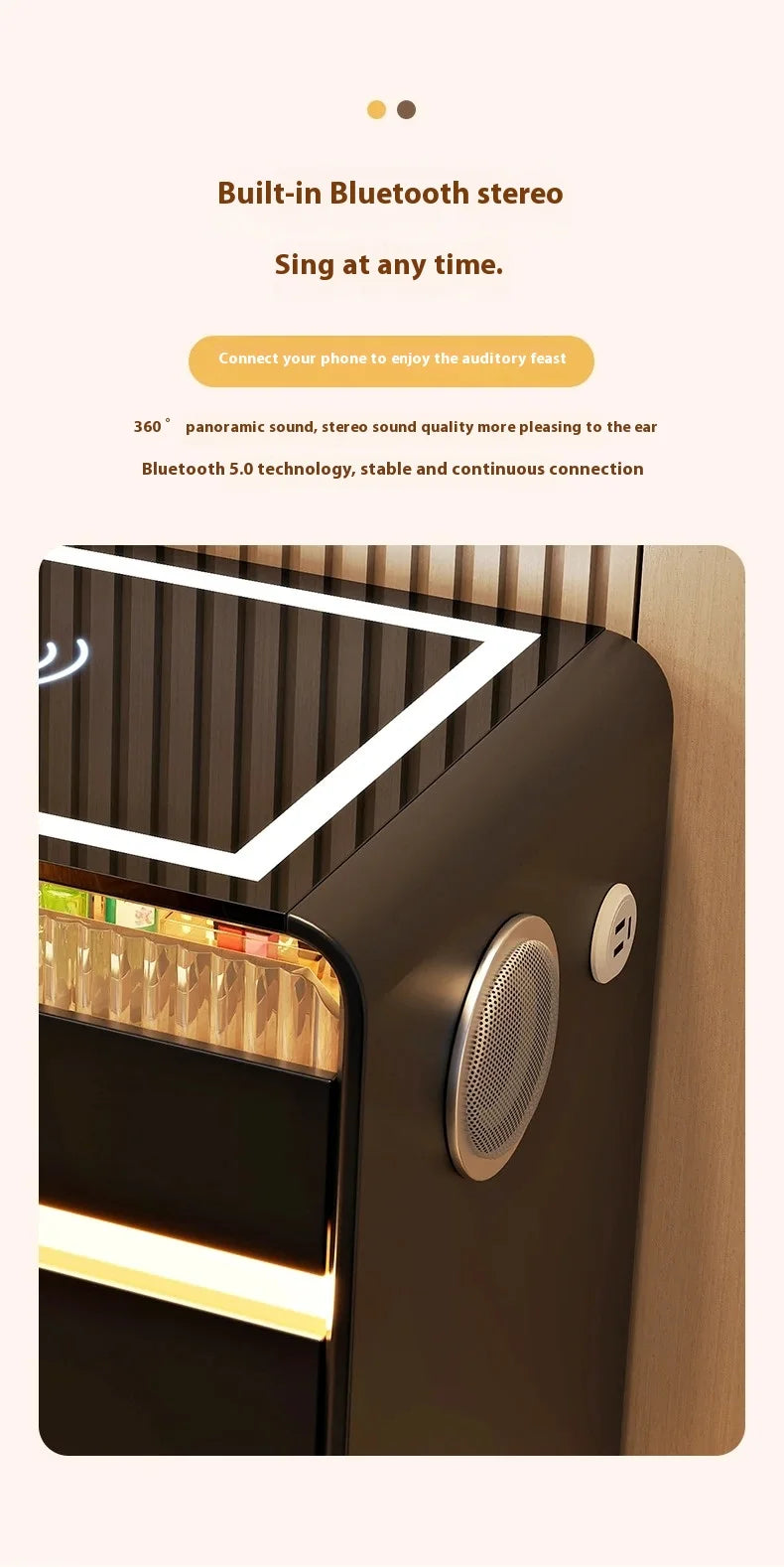 Bedside Table with Intelligent Sensor Light