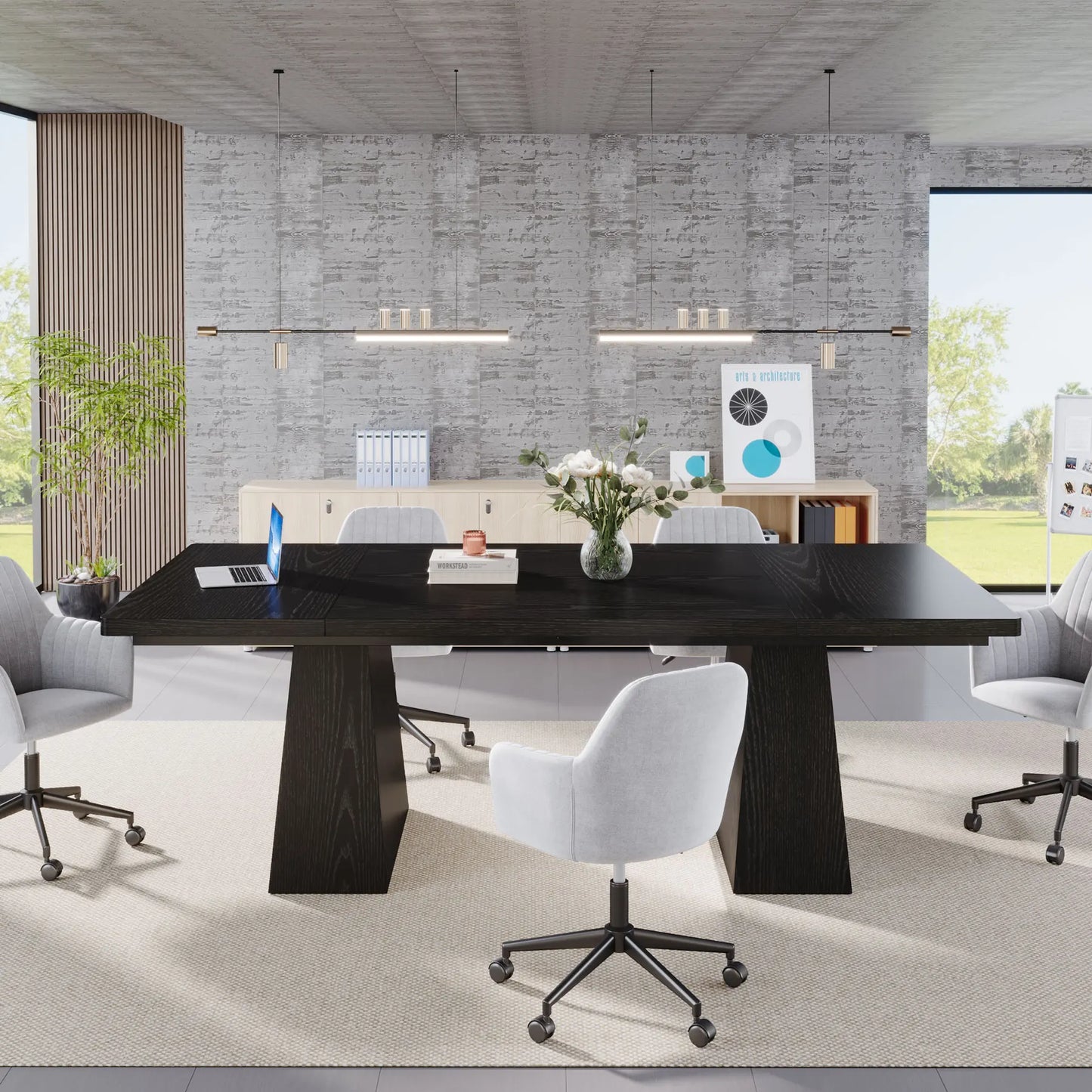 Modern Black Dining Table