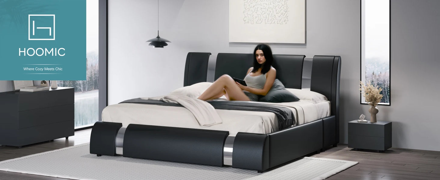Bed with Headboard